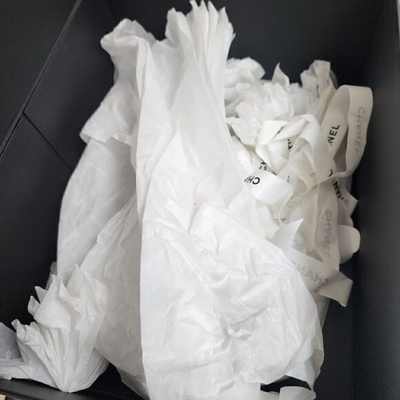 NWTS!AUTHENTIC Chanel Double Flap Beige Caviar Quilted Gold Purse/Shoulder Bag - Picture 8 of 9